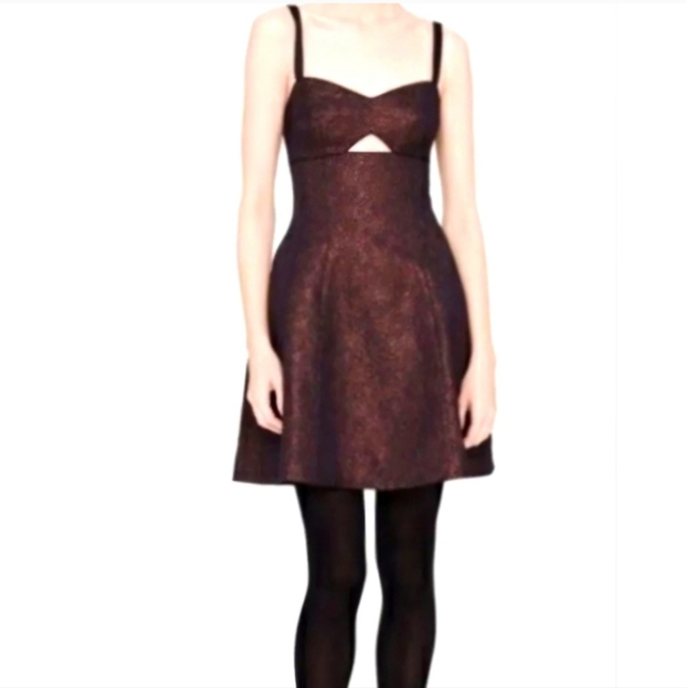 *SALE* NWT Club Monaco Labra Metallic Bronze Cutout Dress - Size 2